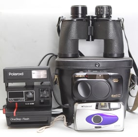Lot of Cameras and Bushnell Binocular