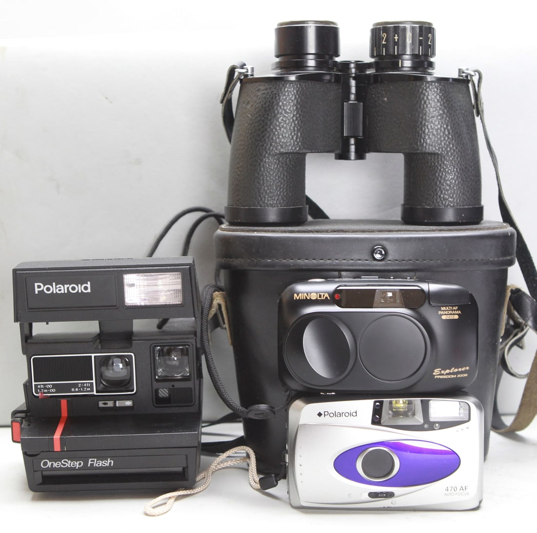 Lot of Cameras and Bushnell Binocular (1 of 5)