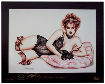 Olivia De Berardinis "Generally Avoid Temptation" Signed Lithograph Art Poster