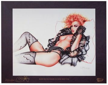 Olivia De Berardinis "Between Two Evils" Signed Lithograph Art Poster