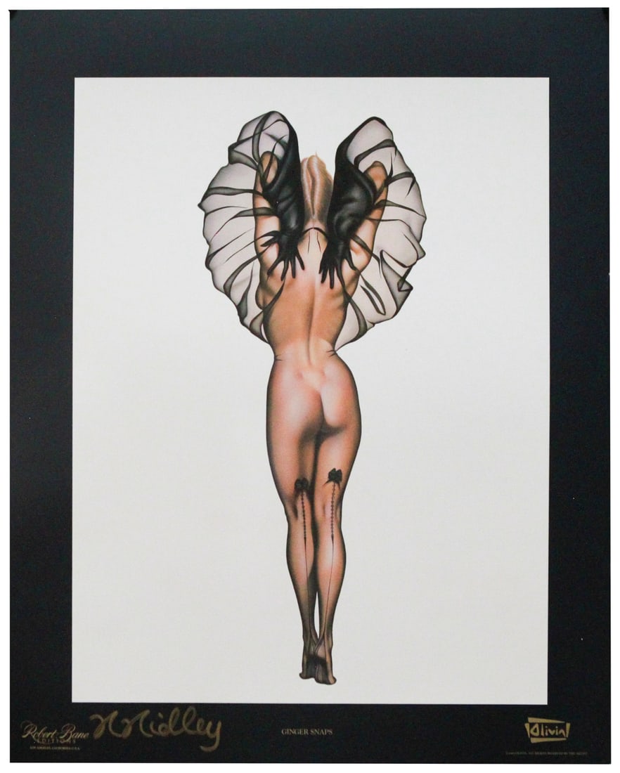 "Ginger Snaps" by Olivia De Berardinis: "Ginger Snaps" is a captivating fine art print by renowned artist Olivia De Berardinis, known for her iconic pin-up style. This stunning artwork, part of a limited edition series of 4000 prints, showc