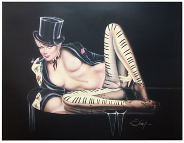 Signed Piano Lady by Olivia De Berardinis