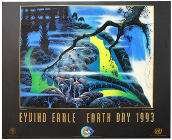 Eyvind Earle Signed Earth Day 1993 Lithograph Poster