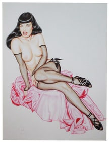 Olivia De Berardinis Signed 1991 Lithograph – Pin-Up Art