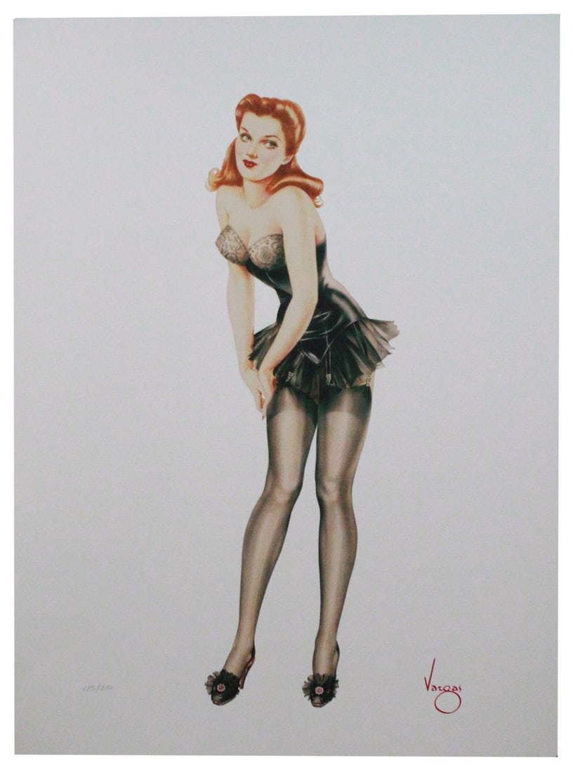 Vargas Limited Edition Pin-Up Girl Lithograph Print (Estate Signed and Numbered) (1 of 3)