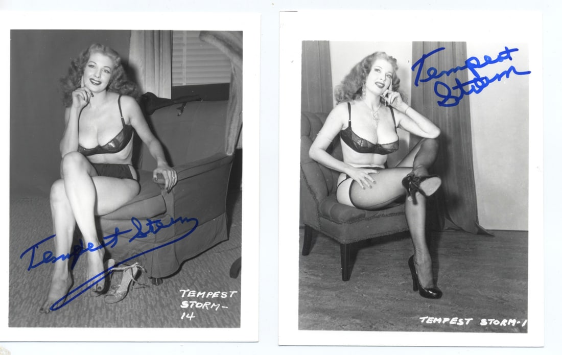 1950's US Government Banned Tempest Storm 4"x5" Black and White Original (1 of 2)