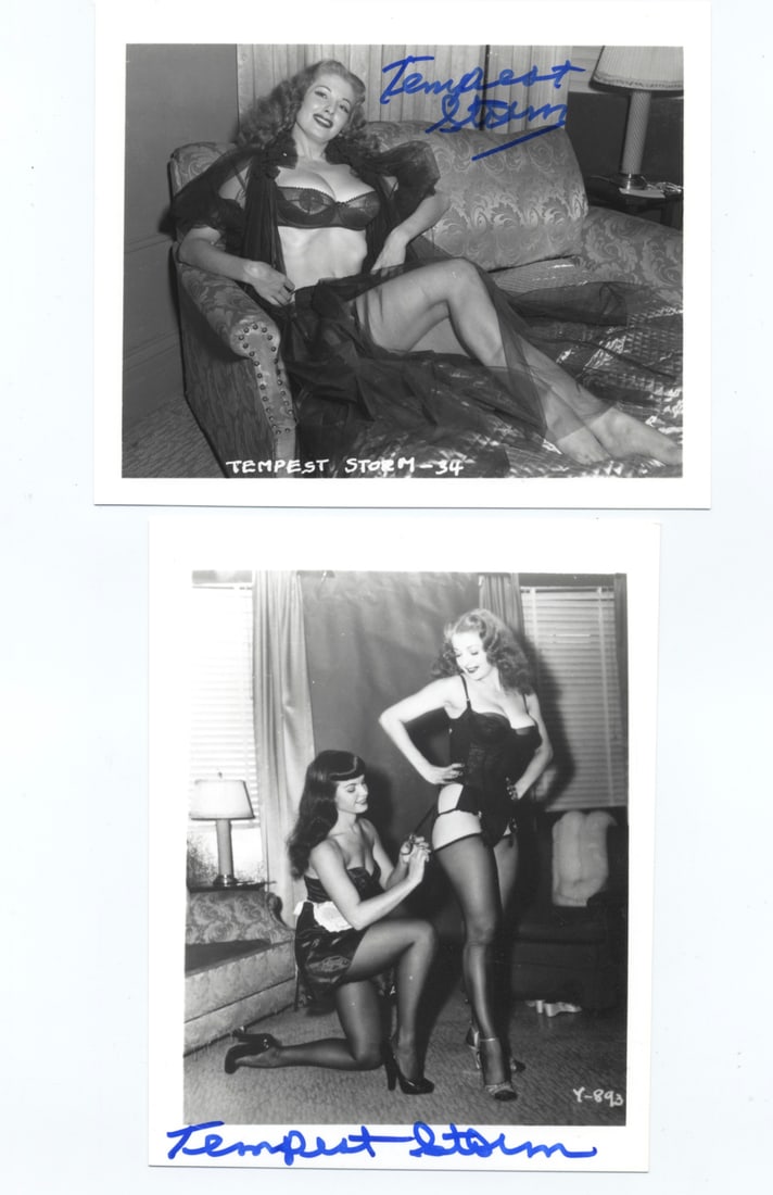 1950's US Government Banned Tempest Storm 4"x5" Black and White Original (1 of 2)