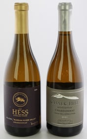 Lot of 2 Chardonnay Wines/The Hess Collection Allomi Russian River Valley 2019 & Chalk Hill Estate