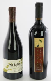 Lot of 2 Wines/Winderlea Pinot Noir Dundee Hills 2018 & Canzona Merlot Sonoma Valley 2007