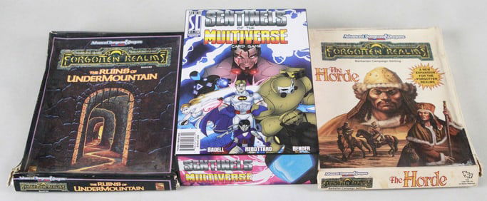 Lot of 3 Games The Ruins of Undermountain, Sentinels of the Multiverse, and Forgotten Realms