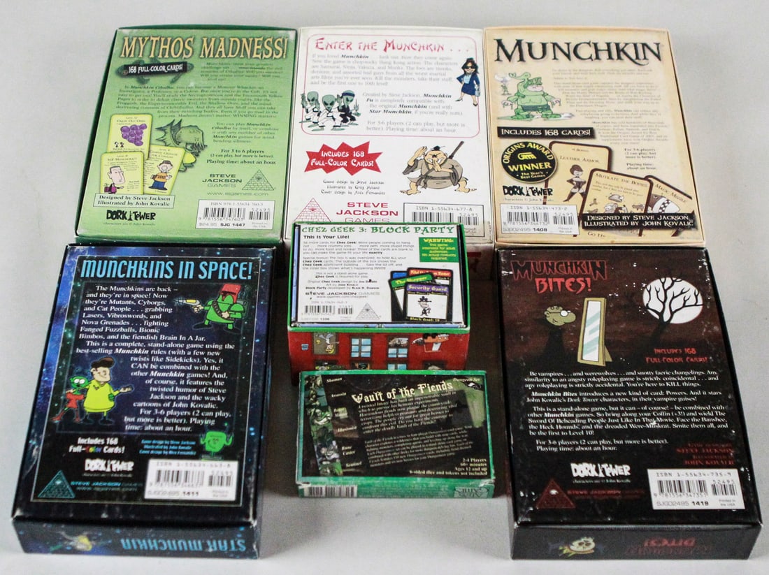 Lot of 6 Munchkin Expansion Packs (1 of 2)