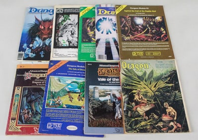 Lot of 10 Dungeons & Dragons Magazines Classic Issues for Enthusiasts