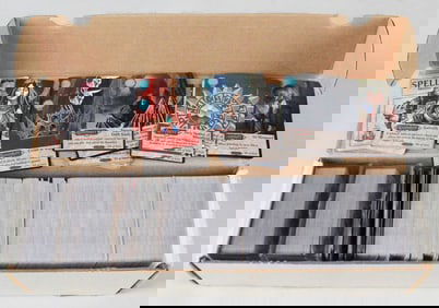 Box of Approximately 900 Trading Cards Diverse Collection for Enthusiasts