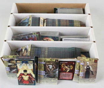 Box of Trading Cards Diverse Collection for Enthusiasts
