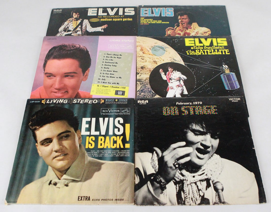Lot of 6 Elvis Presley Vinyl Records (1 of 2)