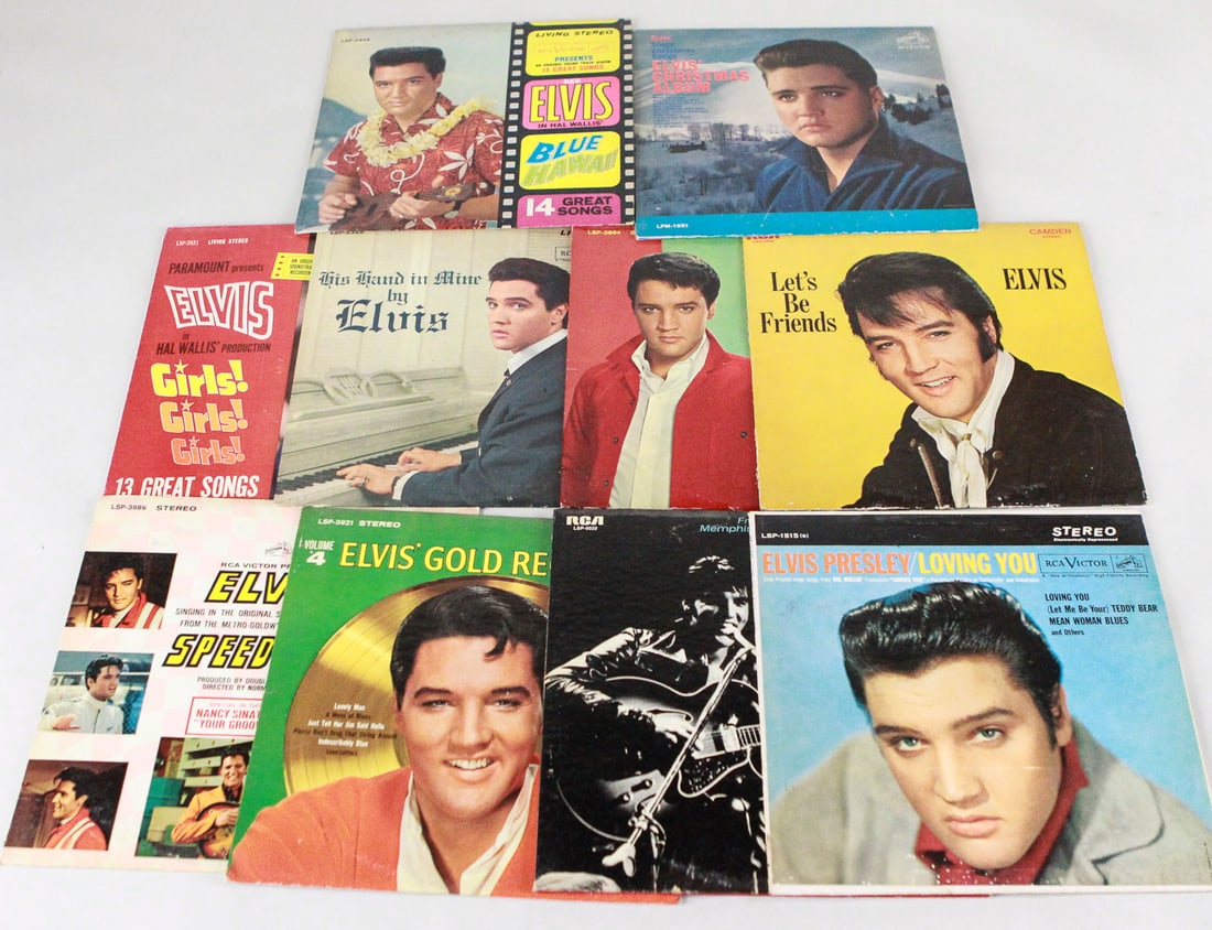Lot of 10 Elvis Presley Vinyl Records (1 of 1)