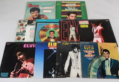 Lot of 10 Elvis Presley Vinyl Records