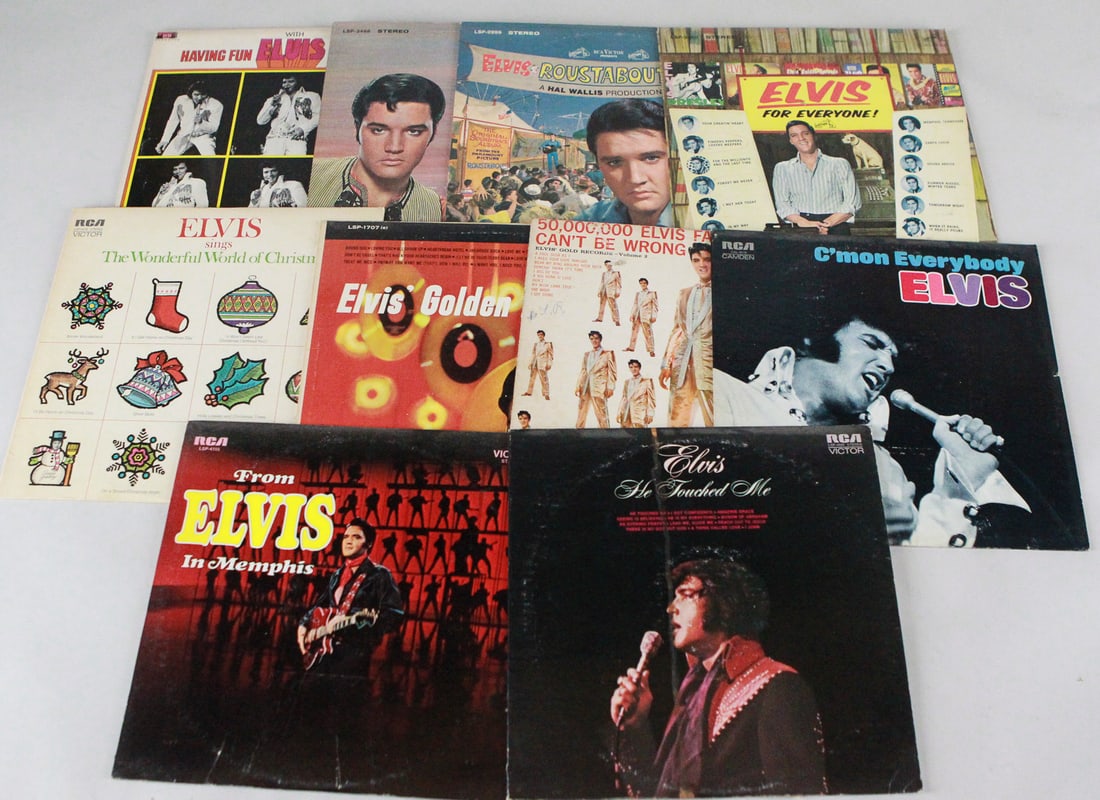 Lot of 10 Elvis Presley Vinyl Records (1 of 1)