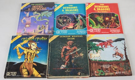 Lot of 6 Dungeons & Dragons Rulebooks and Guides
