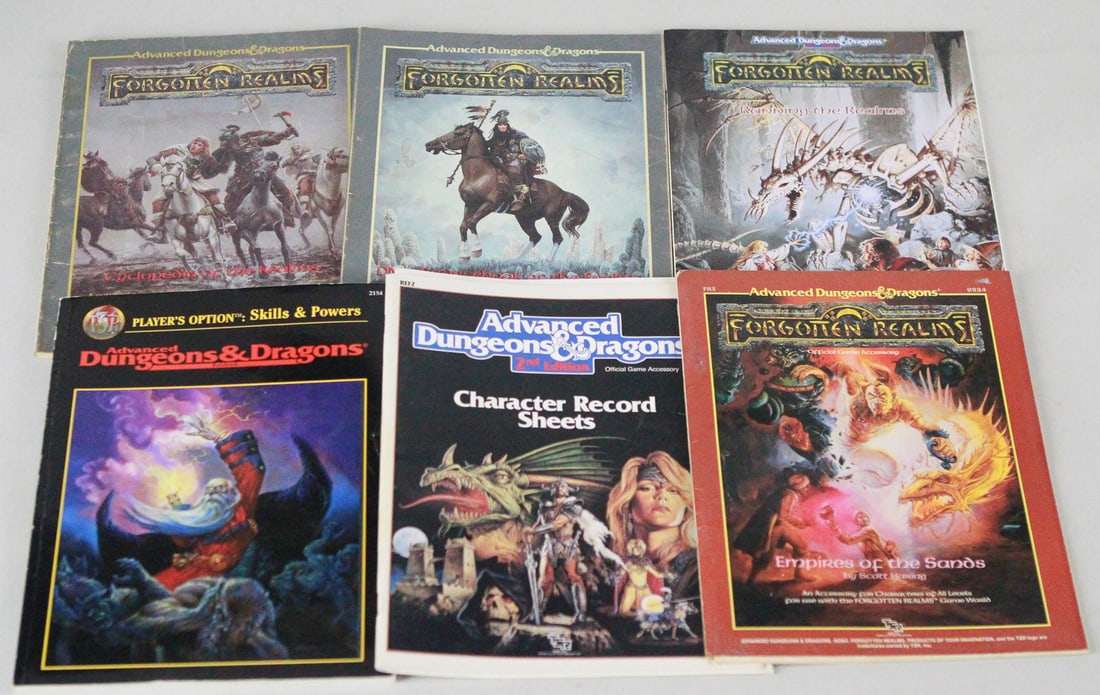 Lot of 6 Advanced Dungeons & Dragons Forgotten Realms Books (1 of 1)