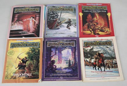 Lot of 6 Advanced Dungeons & Dragons Forgotten Realms Books