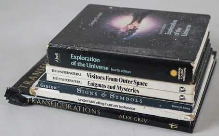 Lot of 6 Books on Space, the Supernatural, and Symbolism