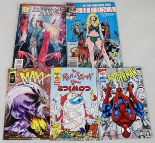Lot of 5 Comic Books Sheena Magic the Gathering Spider Man and More