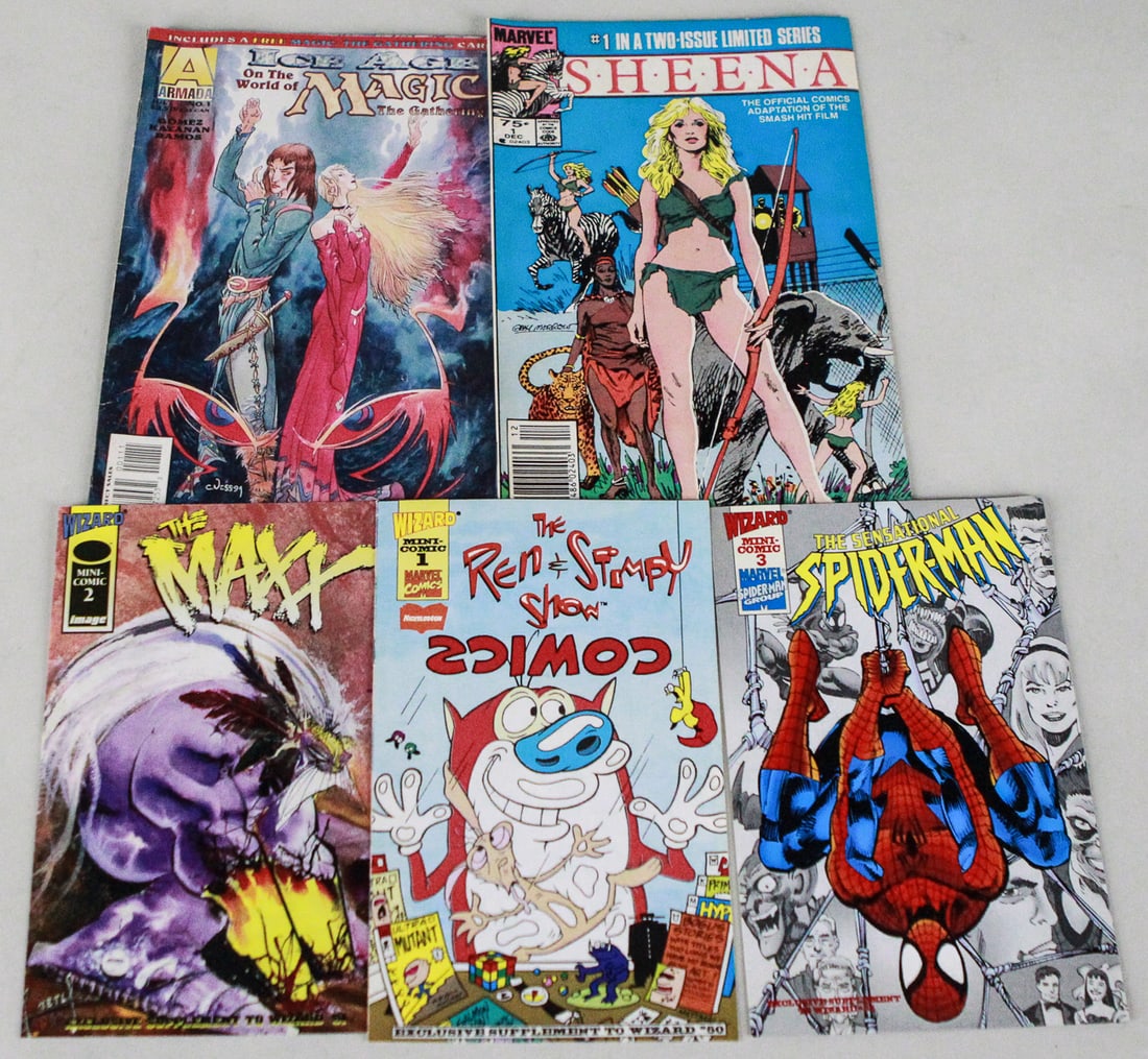 Lot of 5 Comic Books Sheena Magic the Gathering Spider Man and More (1 of 1)