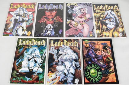 Lot of 7 Lady Death and Black September Comics