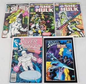 Lot of 5 Marvel Comics – She-Hulk & Silver Surfer