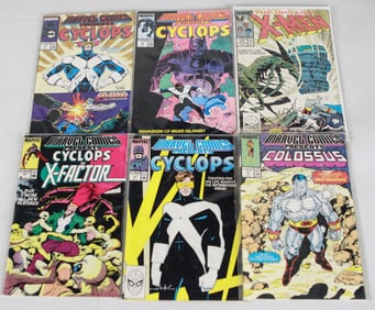 Lot of 6 Marvel Comics Cyclops X Men and Colossus