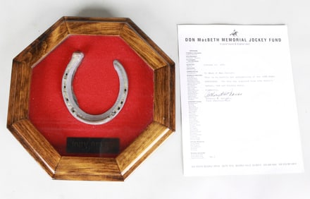 John Henry Framed Horseshoe with Certificate