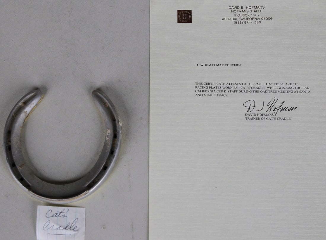 Cats Cradle Race Worn Horseshoe With Signed COA (1 of 3)