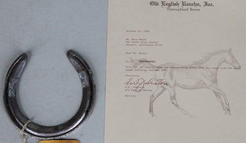 Properantes Worn Horseshoe with Signed Certificate