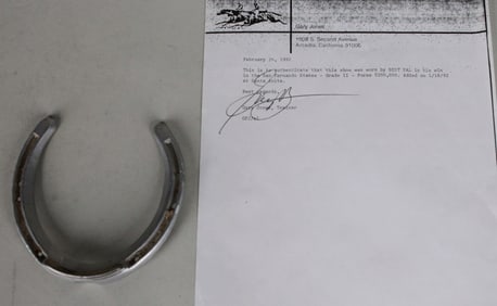 Best Pal Worn Horseshoe with Signed Certificate