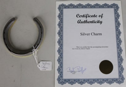 Silver Charm Worn Horseshoe with Certificate