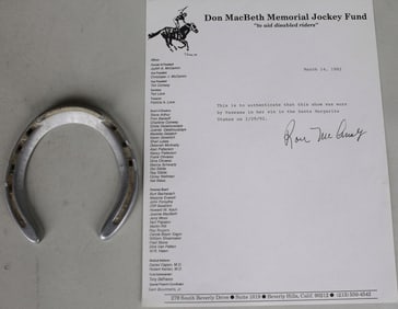 Paseana Worn Horseshoe with Certificate