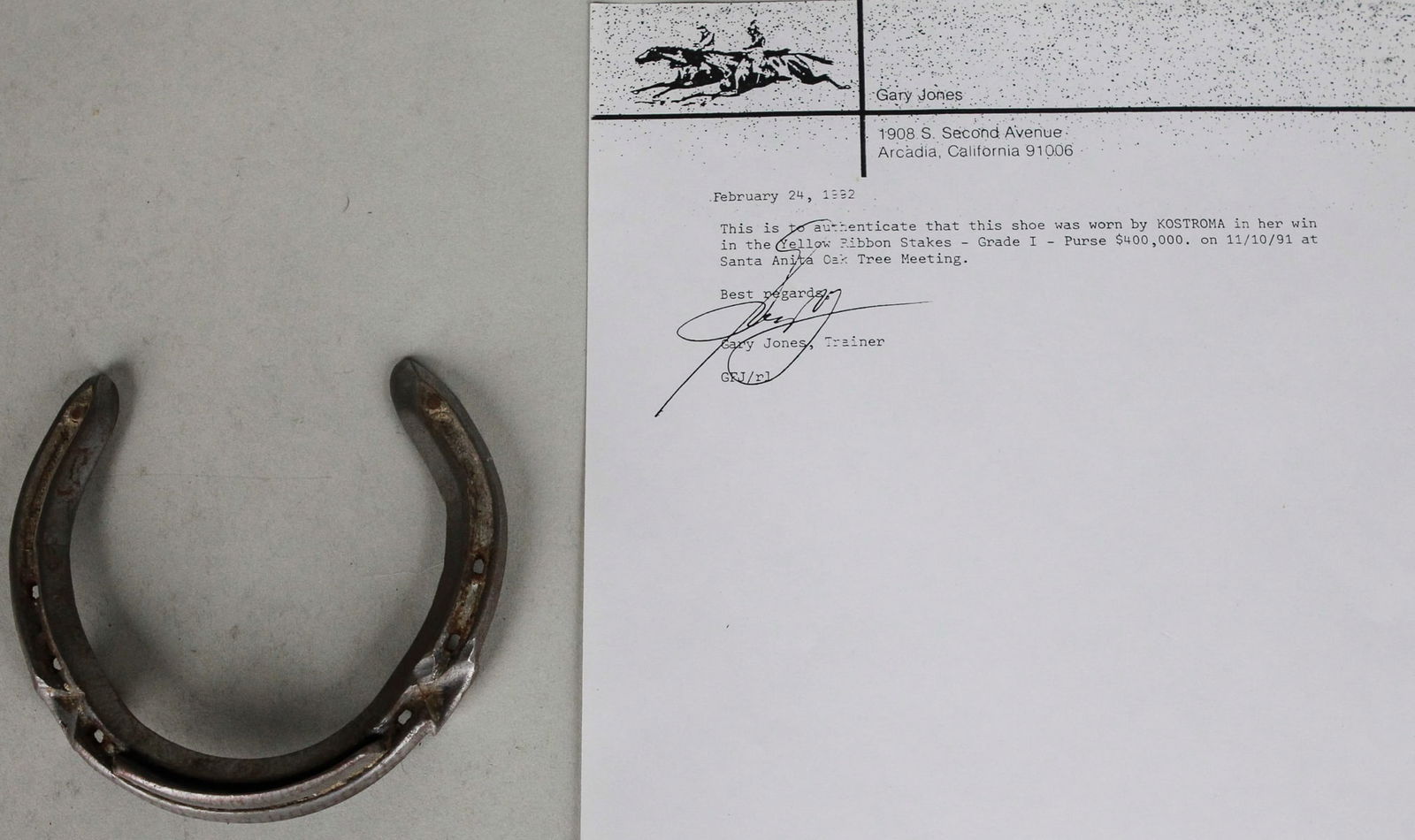 Kostroma Worn Horseshoe with Certificate (1 of 2)