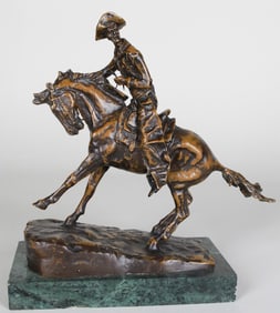 Remington Bronze Statue on Marble Base