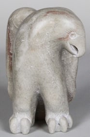 Stone Carved Animal Figure with Maker's Mark