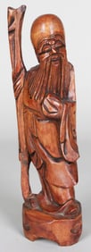 Hand Carved Wooden Wise Man Statue