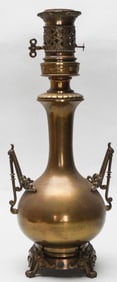 Antique French Brass Lamp