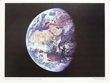 Original NASA Poster - Earth as Seen from Apollo 11