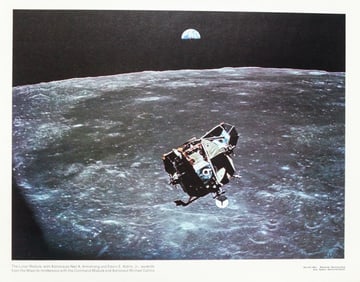 NASA Original Poster - Apollo 11 Lunar Module Ascension