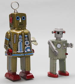 Lot of 2 Schylling Collector Series: Atomic Robot Man Wind-Up Figure and Space Robot Figure (1 of 4)