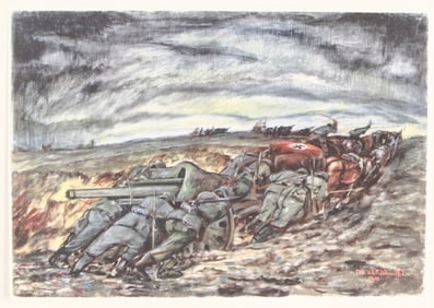 Artillerie im schwierigen Sumpfgelände / Artillery in Difficult Swamp Terrain