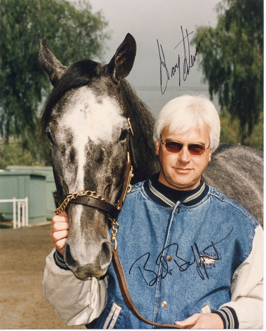 Bob Baffert & Silver Charm Signed 8x10 Photo / 1997 (1 of 2)