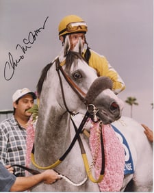 Chris McCarron / Free House Win at Santa Anita – Signed 8x10 Photo