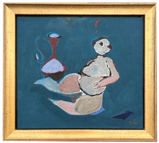 Eduard Kharazyan (Kharazov) / Modernist Nude with Pitcher / Armenian artist