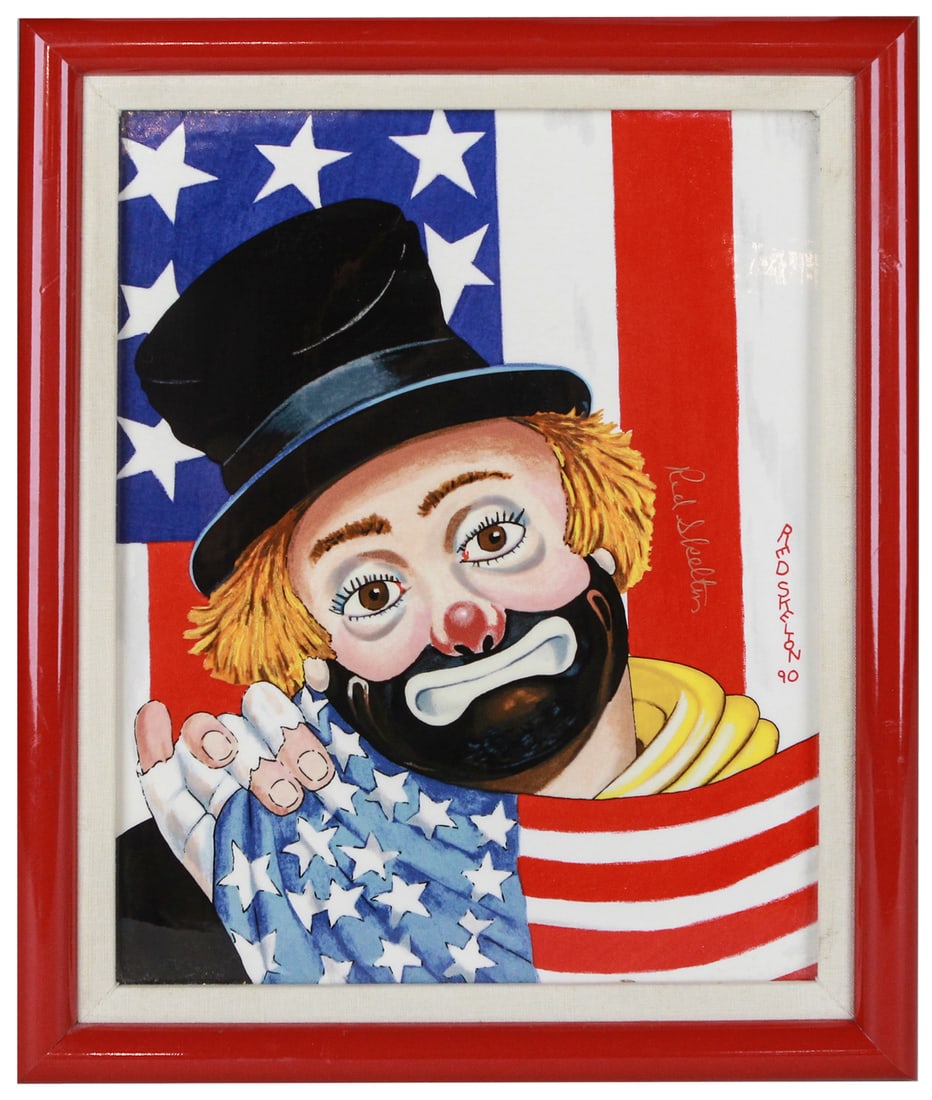 Red Skelton The All American Signed Porcelain Clown Painting (1 of 4)